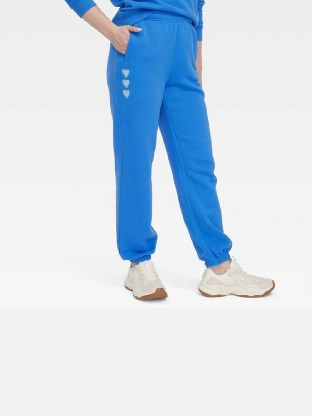 Roller Rabbit x Target Blue Sweatpants with Heart Embroidered Detail XXL